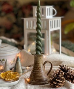 Bougeoir en grès vintage