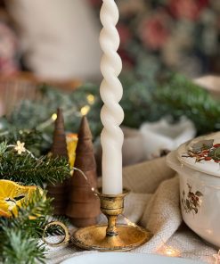 Bougeoir en laiton vieilli