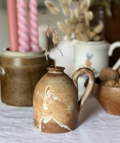 Petit pichet ancien en grès vernissé