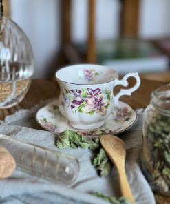 Tasse à thé anglaise Orchid vintage