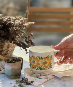Mug italien à grosses fleurs