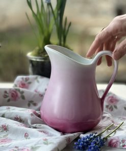 Pichet en céramique dégradée rose