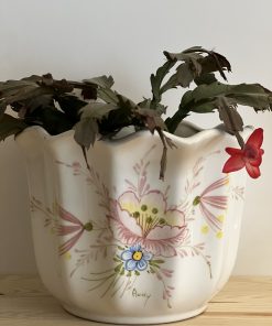 Cache-pot fleuri vintage