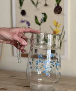 Carafe à eau myosotis