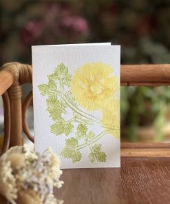 Carte double Primevère et Feuillages
