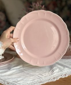 Assiette vintage rose
