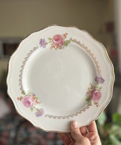 Assiette plate florale L'Amandinoise