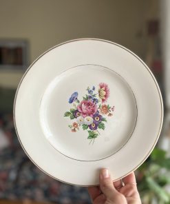 Assiette plate bouquet fleuri
