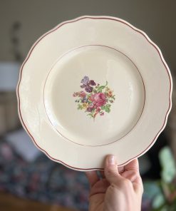 Assiette à dessert fleurie Salins