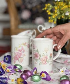 Mug floral en porcelaine anglaise