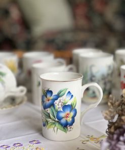 Mug Pervenches en porcelaine anglaise