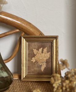 Cadre fleurs en marqueterie