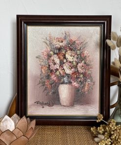 Tableau ancien Composition Florale signé Robin