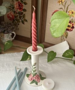 Bougeoir haut peint à la main