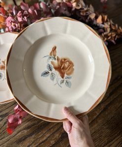 Grand plat Rose d'automne