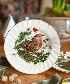 Assiette à gâteaux Winter Robin