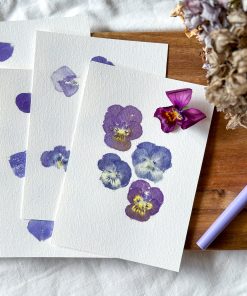 Carte Pensées en Impression Végétale