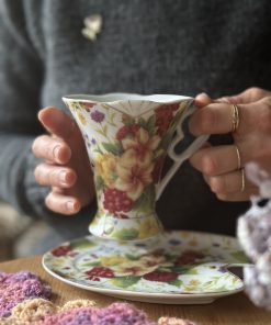 Tasse et Assiette Fleurie