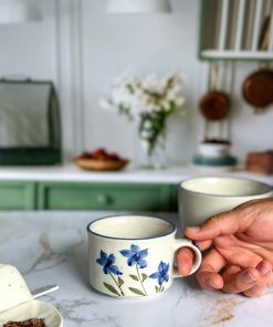 Tasse à café Fleurs Bleues