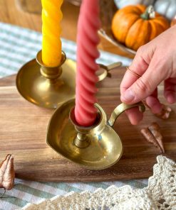 Bougeoir en laiton Cœur