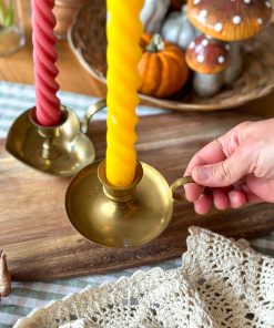 Bougeoir en laiton Corolle