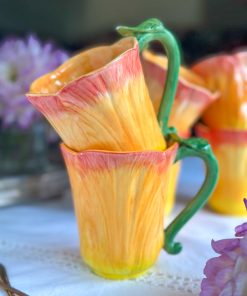 Tasse barbotine Fleur
