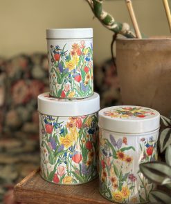 Boites gigognes fleuries en métal