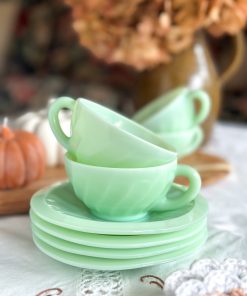 Tasse à café en opaline mint