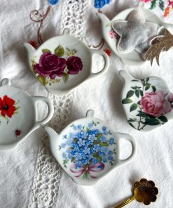 Coupelle à sachet de thé Fleurs