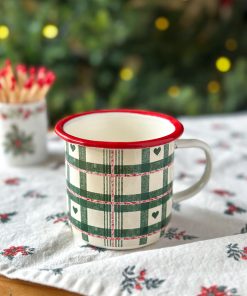 Mug de Noël Tartan Vert
