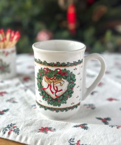 Mug vintage Couronne de Noël