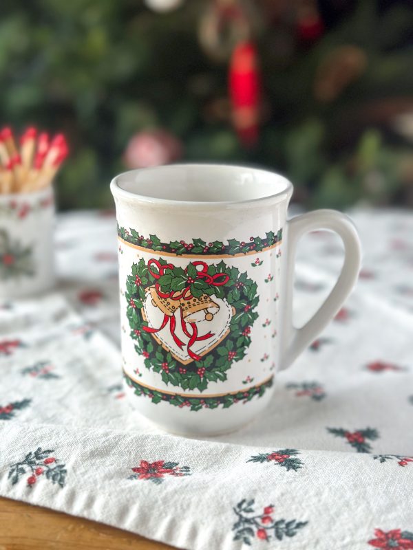 Mug vintage Couronne de Noël