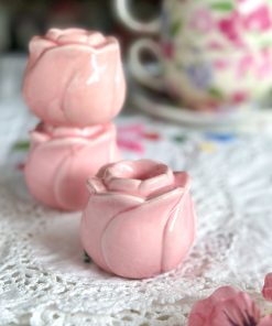 Bougeoir Bouton de Rose Vintage