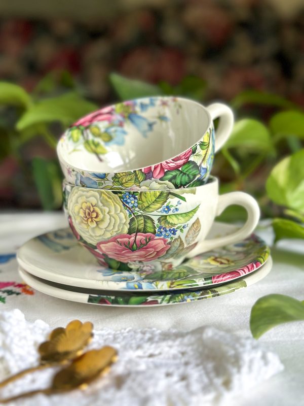 Tasse à thé English Garden